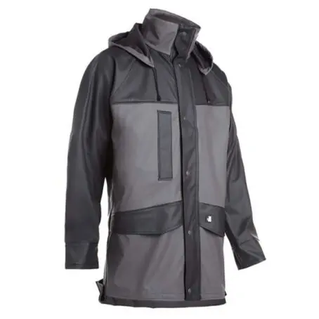 VESTE DE PLUIE DE TRAVAIL - Moray - gris/noir - North Ways