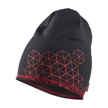 Bonnet polaire HEXAGON - édition limitée Noir/Rouge