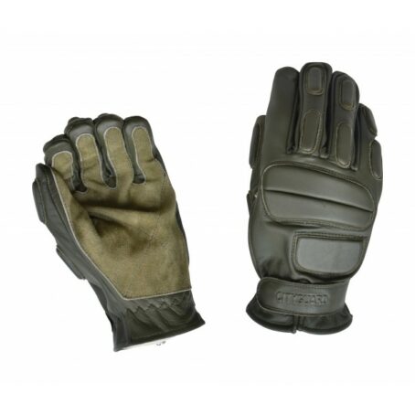 Gants d'intervention cuir kaki - CityGuard