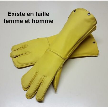 Gants long renforcé en cuir double peau - Capt'dog