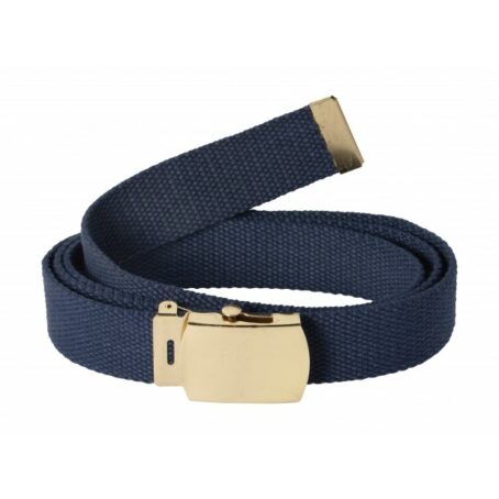 product 6 7 Ceinture toile unie marine boucle dorée - CityGuard