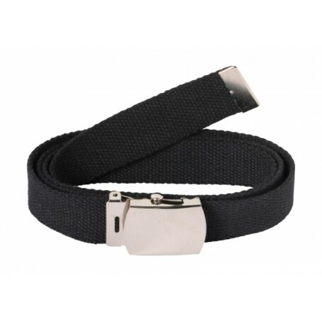 product 7 7 Ceinture toile unie noire boucle argent - CityGuard