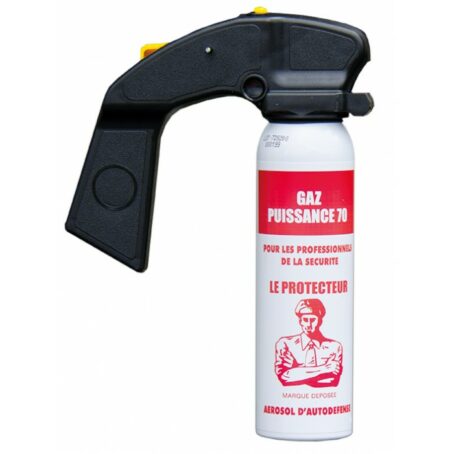 AÉROSOL GAZ LACRYMOGÈNE ANTI-AGRESSION PUISSANCE 70 - 100 ML POIGNEE