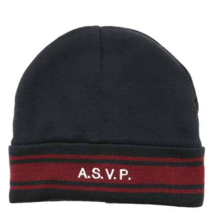 Bonnet avec broderie ASVP