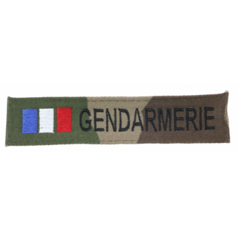 bande patro gendarmerie brode machine noir s velcro camo drapeau fr
