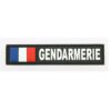 Bande patronymique gendarmerie en résine avec drapeau