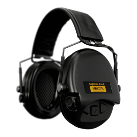 Casque anti-bruit Suprême Pro-X SLIM noir serre-tête cuir noir