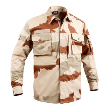 CHEMISE DE COMBAT MILITAIRE CAMO FR/DÉSERT - S