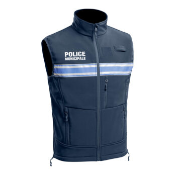 GILET SOFTSHELL SANS MANCHES POLICE MUNICIPALE P.M. ONE - XS