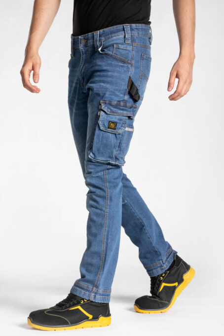 JOB 390 RICALEWISWORKWEAR 1058 ok b Jeans de travail stretch - Coupe confort JOB stone