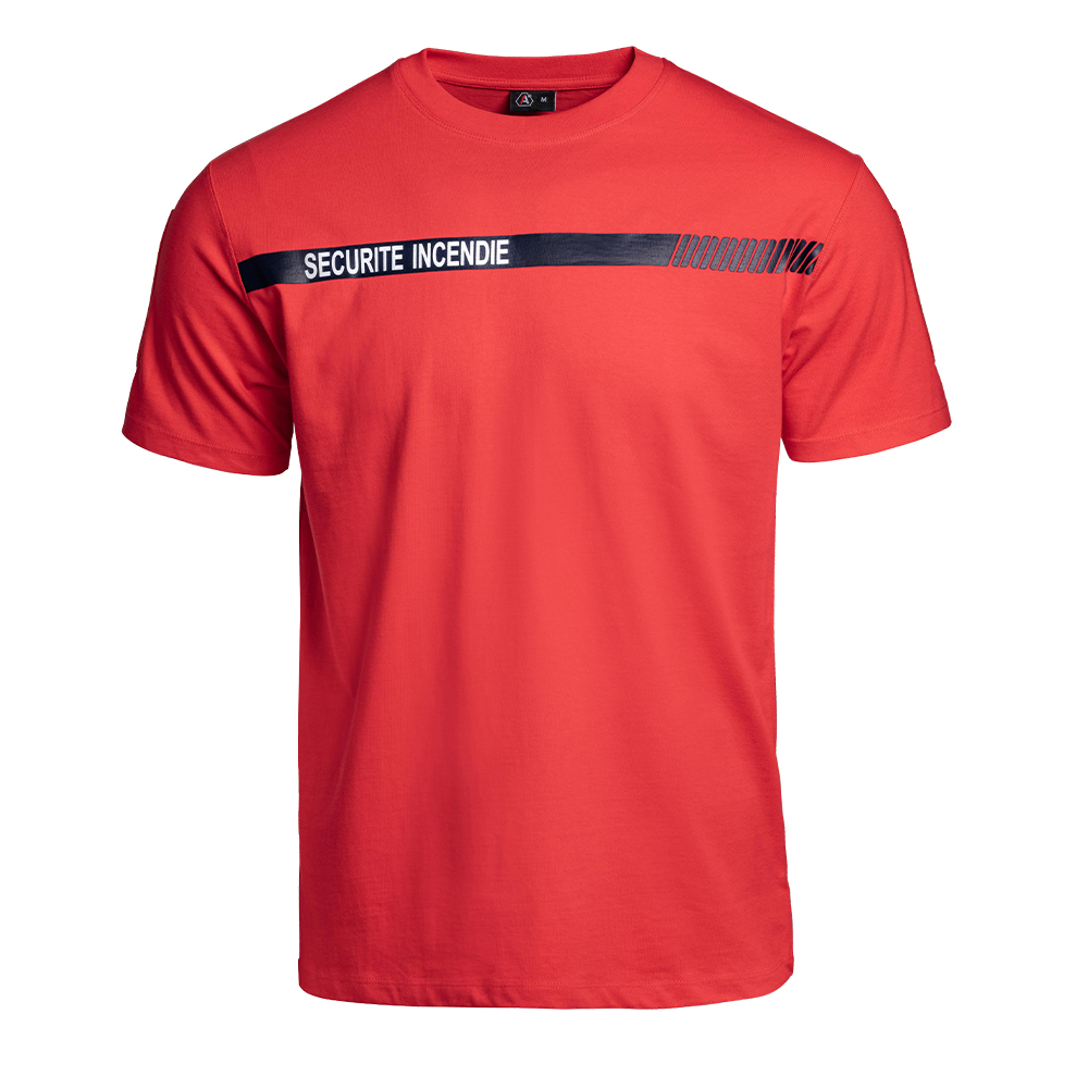 T-SHIRT SÉCU-ONE SÉCURITÉ INCENDIE ROUGE - XS