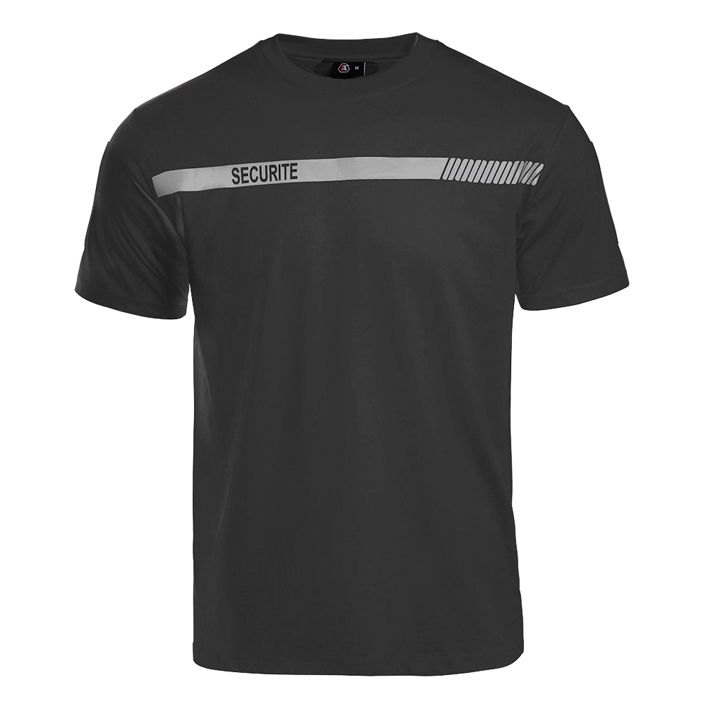 T-SHIRT SÉCU-ONE SÉCURITÉ NOIR - XS