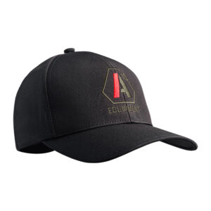 CASQUETTE SIGNATURE NOIR LOGO VERT OLIVE/ROUGE - SM