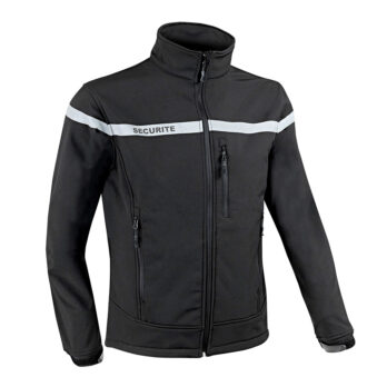 VESTE SOFTSHELL SÉCU-ONE SÉCURITÉ NOIR - XS