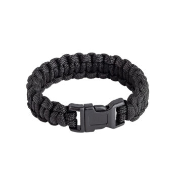 BRACELET DE SURVIE PARACORDE NOIR - S