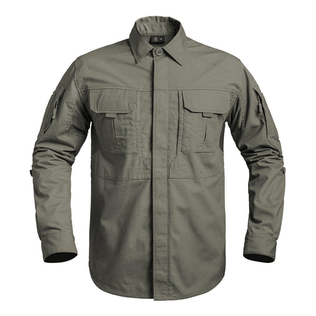 CHEMISE FIGHTER VERT OLIVE - XS