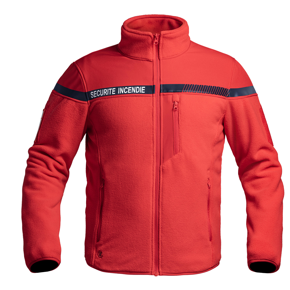 VESTE POLAIRE SÉCU-ONE SÉCURITÉ INCENDIE ROUGE - XS