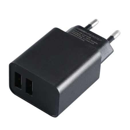 Adaptateur secteur prise double pour cordon de chargement USB