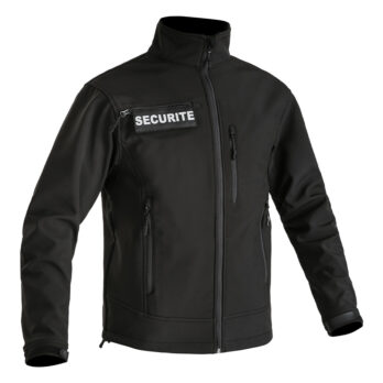 VESTE SOFTSHELL SÉCU-ONE FLAP SÉCURITÉ NOIR - XS