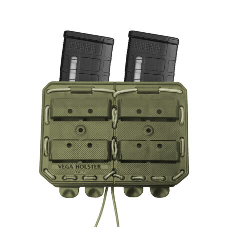 Porte-chargeur double côte à côte Bungy 8BL17 vert olive pour M4/AR15