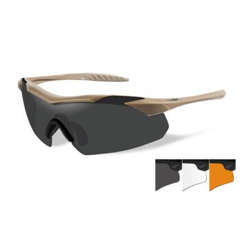 Lunettes de protection balistique Vapor 2.5 tan écrans fumé/incolore/orange