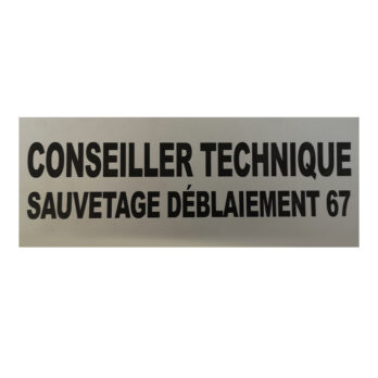 Lot de 1 dossard + 1 bande poitrine gris conseiller technique sauvetage