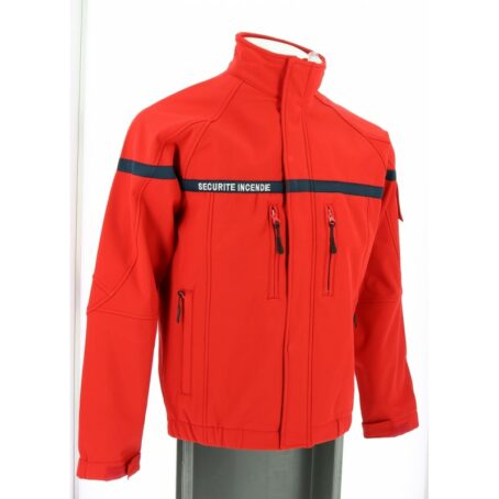 VESTE SOFTSHELL SECURITE INCENDIE MANCHES RAGLAN