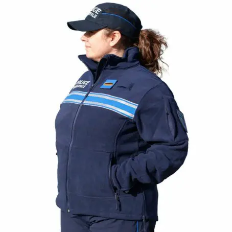 Veste blouson polaire bi matière PM mixte