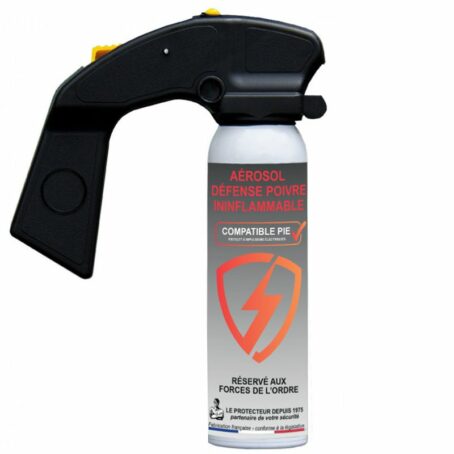 AEROSOL ANTI-AGRESSION ININFLAMMABLE - GEL POIVRE 100 ML - spécial forces de l'ordre