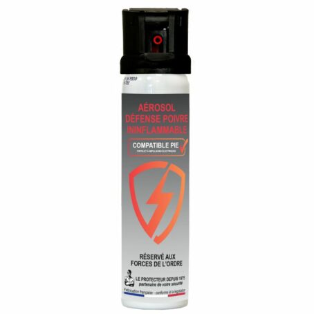 AEROSOL ANTI-AGRESSION ININFLAMMABLE - GEL POIVRE 75 ML - spécial forces de l'ordre