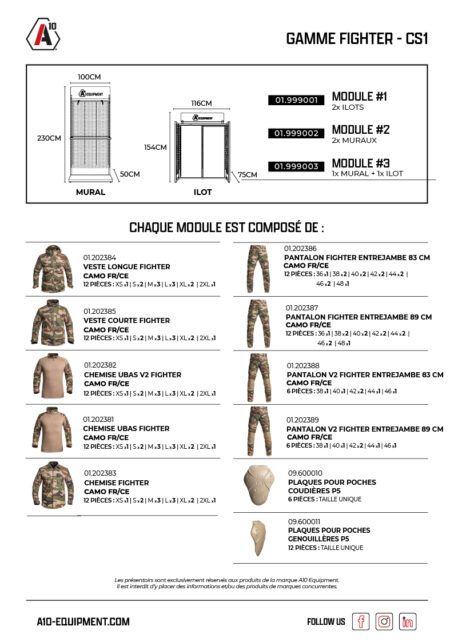 Concept store FIGHTER CS1 x2 îlots