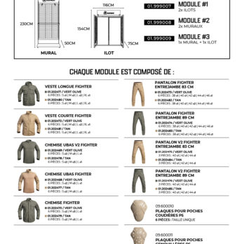 Concept store FIGHTER CS3 x2 îlots