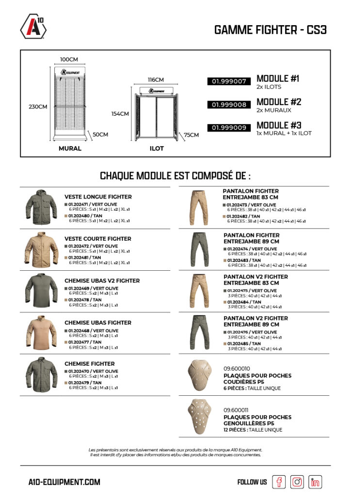 Concept store FIGHTER CS3 x2 îlots