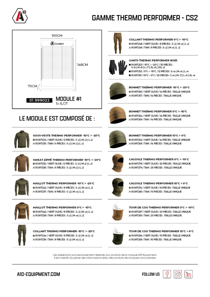 Concept store THERMO PERFORMER CS2 x1 îlot perforé