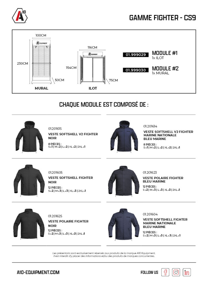 Concept store FIGHTER CS10 x1 îlot