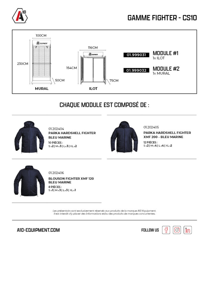 Concept store FIGHTER CS10 x1 îlot