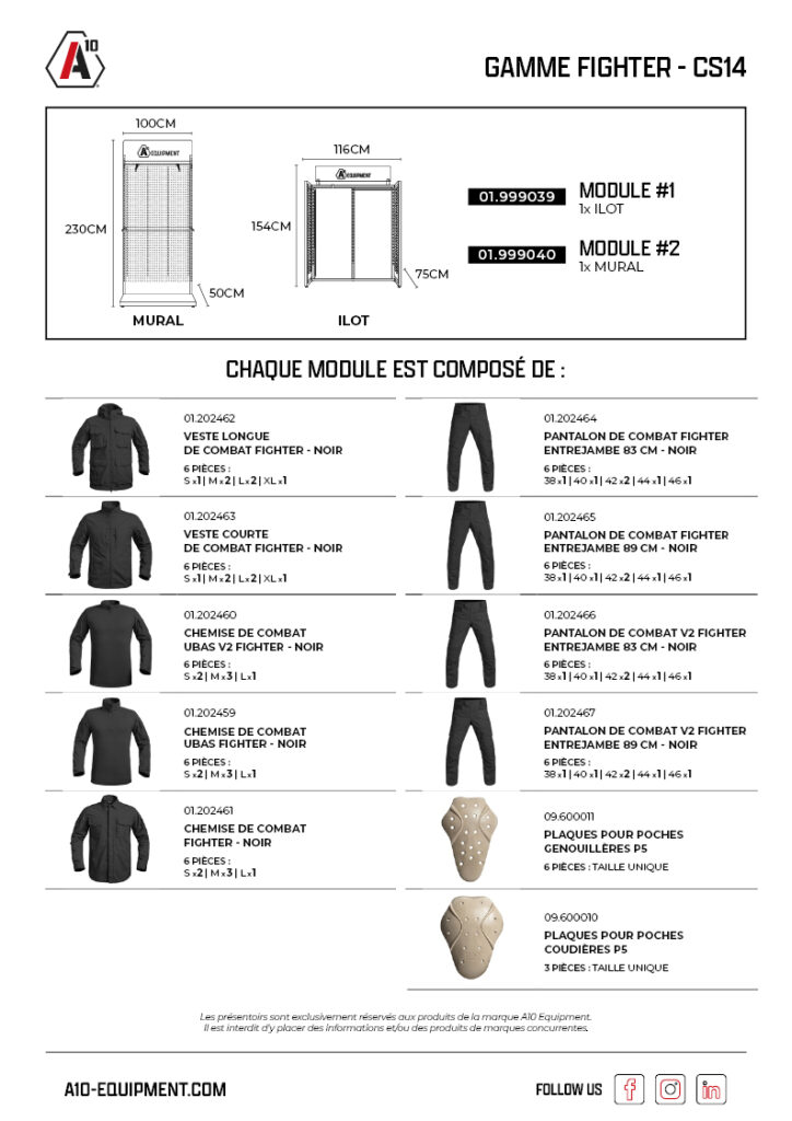 Concept store FIGHTER CS14 x1 îlot