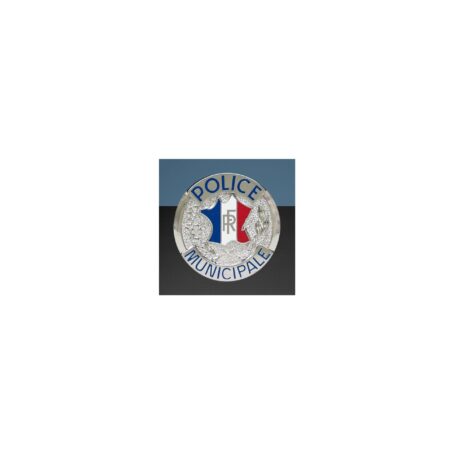 Porte-cartes cuir format CB avec insigne police municipale – Image 3