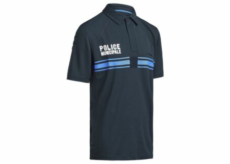 16 Polo bleu Police Municipale Dry-Tec ® manches courtes