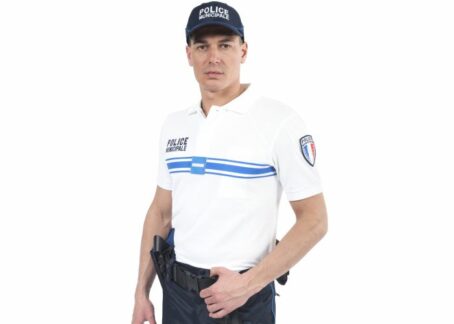 Polo blanc Police Municipale 50/50 manches courtes – Image 2