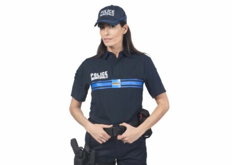 19 Polo bleu Police Municipale Dry-Tec ® manches courtes