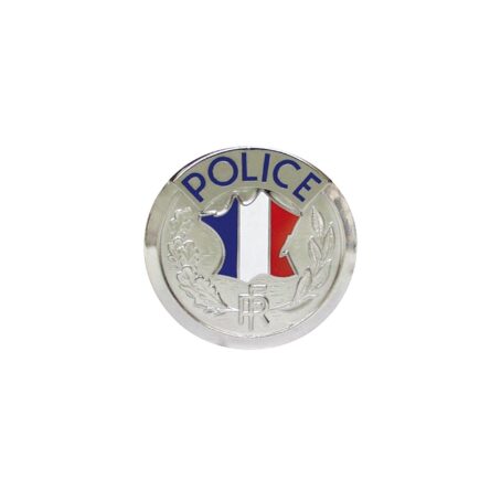 Porte-cartes cuir format CB + billet avec insigne police – Image 5