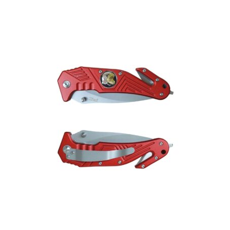 Couteau coupe sangle brise vitre manche rouge pastillé SP – Image 2
