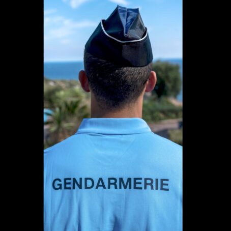 Polo gendarmerie bleu cooldry anti humidité maille piquée – Image 4