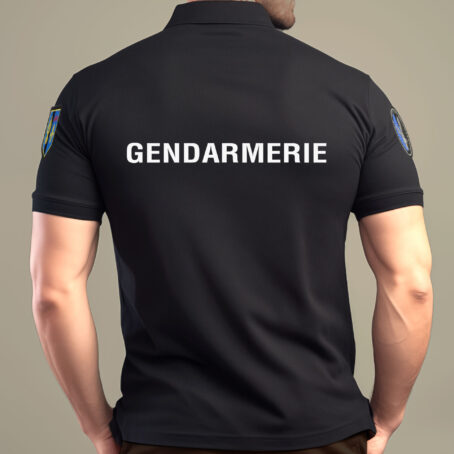 Polo gendarmerie cooldry anti humidité maille piquée – Image 2