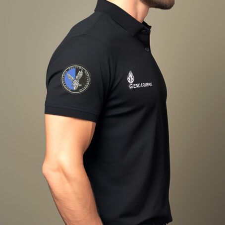 Polo gendarmerie cooldry anti humidité maille piquée – Image 3