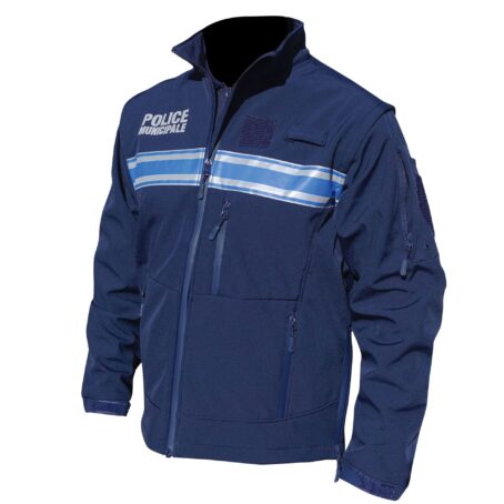 Blouson softshell police municipale 2 en 1 manches amovibles – Image 2