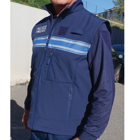 Blouson softshell police municipale 2 en 1 manches amovibles – Image 4