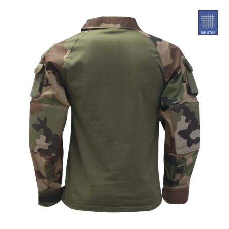 Chemise de combat type UBAS coton vert armée et Camo CE – Image 2