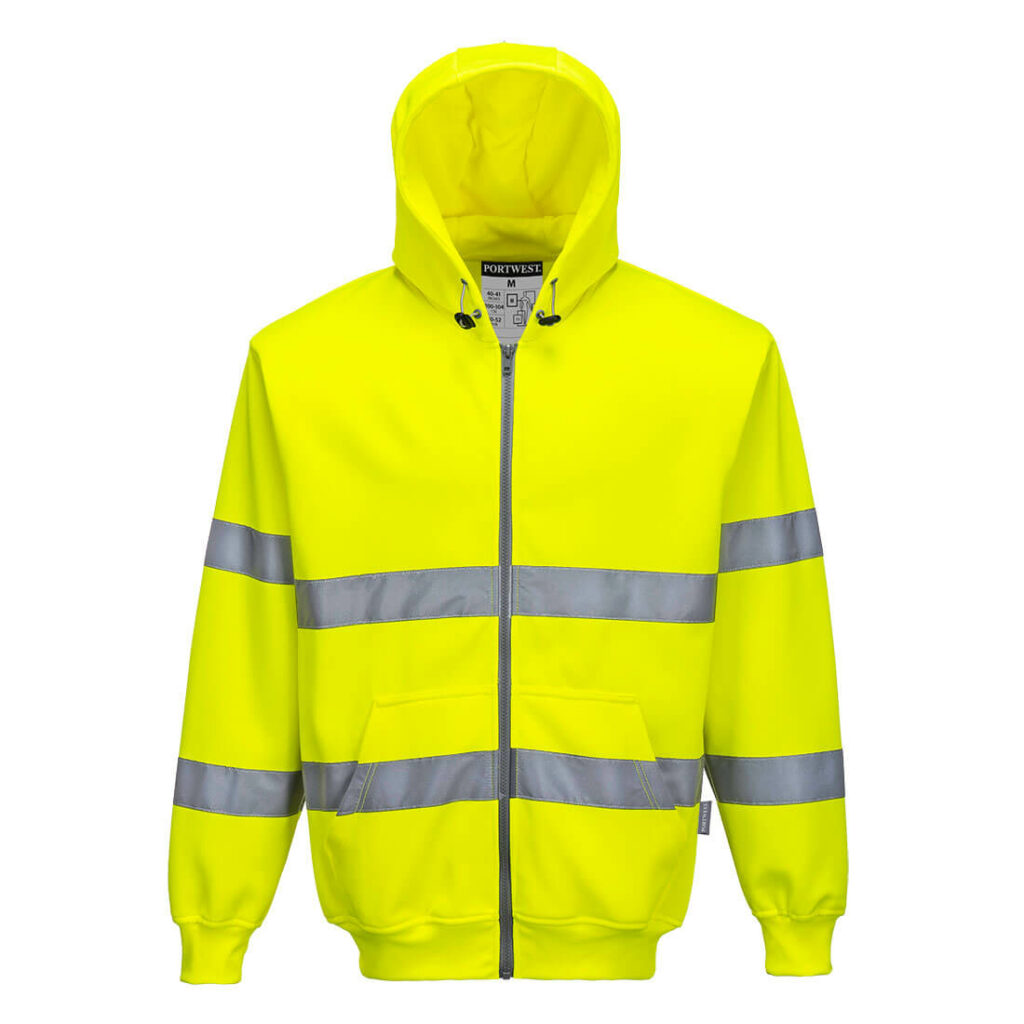 Sweat zip HiVis à capuche